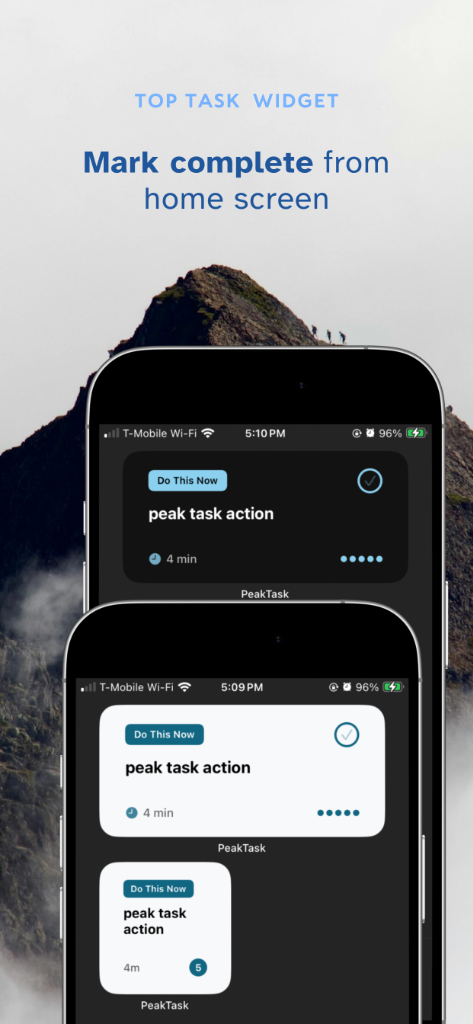Peak Task App Interface